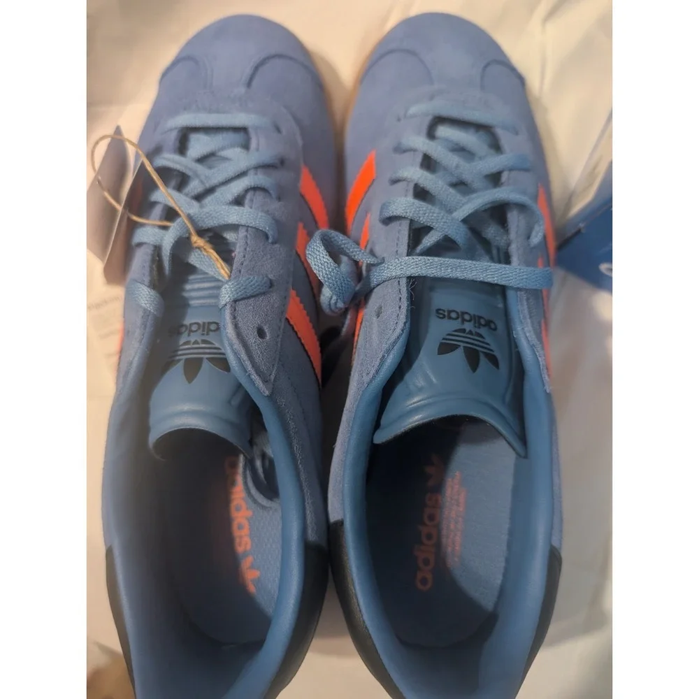 adidas Gazelle J Kids Youth 6 Blue Orange Shoes JP7124 New In Box FR 38 2/3NIB
